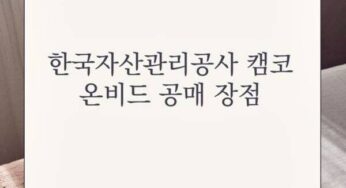 한국자산관리공사 캠코 부동산 온비드 공매 물건 장점 알아봐요