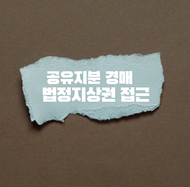 부동산 공유지분 경매 법정지상권 개념 다양한 판례 2 법정지상권 경매 공유지분
