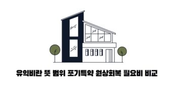 유익비 뜻 범위 요건 포기특약 상환청구권 필요비 비교