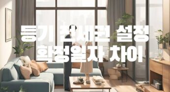 임차인 보증금 보호 등기 전세권 설정과 확정일자 차이