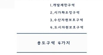 용도구역 이란 뜻 종류 개발제한구역(그린벨트) 시가화조정구역 수산자원보호구역 도시자연공원구역 입지규제최소구역