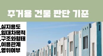 주택임대차보호법 전입신고 대항력 확정일자 전에 주거용 건물 판단기준 등기부나 건축물대장 기재된 용도가 비주거용 실제 사용 목적이 주거라면 주거용 판단