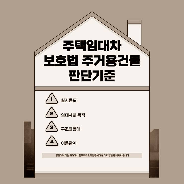 주택임대차보호법 전입신고 대항력 확정일자 전에 주거용 건물 판단기준 등기부나 건축물대장 기재된 용도가 비주거용 실제 사용 목적이 주거라면 주거용 판단 2 주택임대차 보호법 주거용 건물