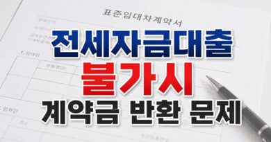 전세자금대출 불가시 계약금 반환