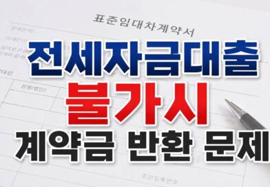 부동산 전세 계약금 반환 전세자금대출 불가 시 특약 및 은행 선방문 전세자금대출 불가시 계약금 반환
