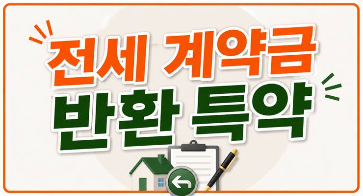 전세계약 대출불가 특약 반드시 확인 계약금 돌려받는 방법 1 전세계약금 반환특약