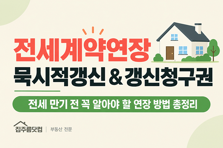 전세 재계약 연장방법 묵시적갱신 계약갱신청구권 뜻 복비 거절사유 1 전세 계약 연장